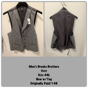 Brooks Brothers Mens Vest-NEW
